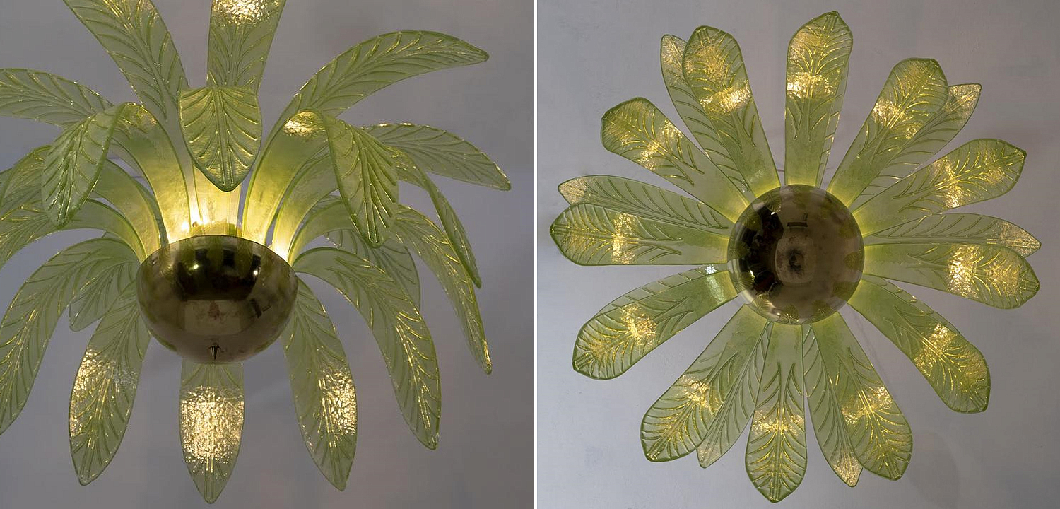 Люстра Дизайнерская Листья Пальмы Modern Chandelier with Palm Leaves Люстра Дизайнерская Листья Пальмы Modern Chandelier with Palm Leaves - Loft-Concept в Грозном