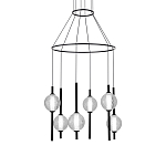 Люстра светодиодная с 6-ю сферическими стеклянными плафонами Splatter варинант исполнения - 2 | Loft Concept в Грозном