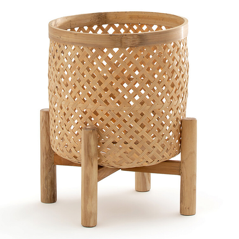 Кашпо на ножках из бамбука Bamboo Decor Бежевый Кашпо на ножках из бамбука Bamboo Decor Бежевый в Грозном | Loft Concept