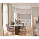 Торшер с белым тканевым абажуром на мраморном основании Cconcise варинант исполнения - 3 | Loft Concept в Грозном