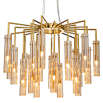 Люстра со стеклянными цилиндрическими плафонами Luminous Cylinders Amber варинант исполнения - 3 | Loft Concept в Грозном