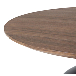 Столик журнальный с круглой деревянной столешницей на черном фактурном основании Bourgeon варинант исполнения - 1 | Loft Concept в Грозном