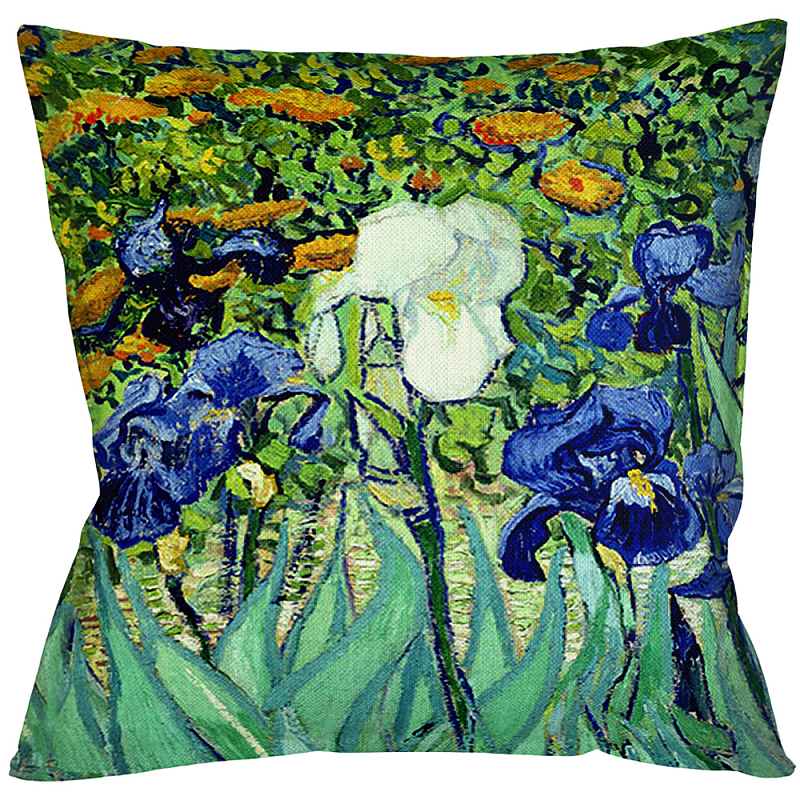 Подушка декоративная с цветочным принтом Flowers in Impressionism Мульти Бежевый Подушка декоративная с цветочным принтом Flowers in Impressionism Мульти Бежевый в Грозном | Loft Concept