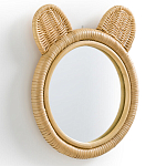 Зеркало из ротанга в форме головы медведя Wicrer Furniture варинант исполнения - 2 | Loft Concept в Грозном