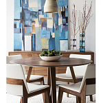 Обеденный стол круглый с изогнутыми ножками Godenza Round V Table варинант исполнения - 3 | Loft Concept в Грозном