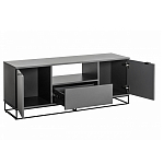 ТВ-тумба цвета графит с  2-мя дверцами и ящиком Strict Lines варинант исполнения - 3 | Loft Concept в Грозном