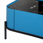 Тумба прикроватная чёрно-голубая с  ящиком Blue Cabinet варинант исполнения - 4 | Loft Concept в Грозном