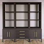 Модульный стеллаж Primo из трех составных элементов Темный орех варинант исполнения - 2 | Loft Concept в Грозном