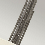 Люстра подвесная с широким белым текстильным абажуром и вертикальными декоративными элементами Hinkley варинант исполнения - 9 | Loft Concept в Грозном