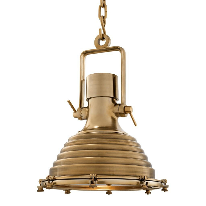 Люстра Lamp Maritime Brass Латунь Античная полированная Прозрачное Стекло в Грозном | Loft Concept 