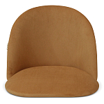 Барный стул со спинкой и металлической подставкой на 3-х деревянных ножках Горчичный Велюр Vendramin Chair варинант исполнения - 3 | Loft Concept в Грозном