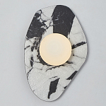 Бра с каменным основанием и плафоном из стекла в форме шара Shaw Marble Lighting варинант исполнения - 4 | Loft Concept в Грозном