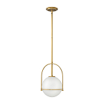 Подвесной светильник с белым плафоном в форме шара в арочной подвеске Hinkley варинант исполнения - 10 | Loft Concept в Грозном