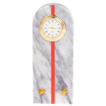 Часы погон МВД подарочные настольные из натурального камня Мрамор Military Clock варинант исполнения - 10 | Loft Concept в Грозном