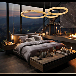 Люстра с 3-мя кольцами из натурального камня Minerals of Light варинант исполнения - 4 | Loft Concept в Грозном