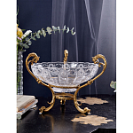 Чаша из прозрачного рельефного стекла на бронзовой подставке Eden Garden варинант исполнения - 4 | Loft Concept в Грозном