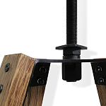 Барный стул со спинкой и металлической подставкой на 4-х деревянных ножках Зеленый Велюр Vendramin Chair варинант исполнения - 6 | Loft Concept в Грозном