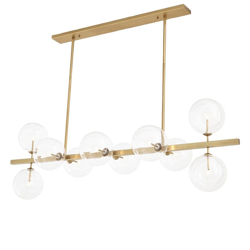 Люстра Chandelier Largo Латунь Античная полированная Прозрачное Стекло Люстра Chandelier Largo Латунь Античная полированная Прозрачное Стекло в Грозном | Loft Concept