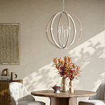 Подвесной светильник из дерева в форме сферы Eco Light варинант исполнения - 4 | Loft Concept в Грозном