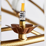 Люстра круглая с ветвистым каркасом и плафонами в виде лотосов Chandelier Lotus варинант исполнения - 2 | Loft Concept в Грозном