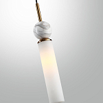 Подвесной светильник с цилиндрическим матовым плафоном и декоративным шаром из камня Orb Essence варинант исполнения - 5 | Loft Concept в Грозном