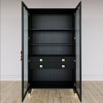 Дизайнерский шкаф витрина Elsa Dreams Black с 4-мя ящиками варинант исполнения - 5 | Loft Concept в Грозном