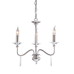 Люстра цвета никель с прозрачными стеклянными подвесками в форме капель Elstead Lighting варинант исполнения - 8 | Loft Concept в Грозном