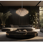 Люстра хрустальная в неоклассическом стиле на золотистом каркасе Majesty варинант исполнения - 1 | Loft Concept в Грозном