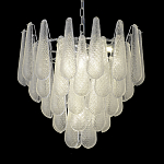 Люстра с подвесками из рифленного стекла в форме капель Textured Glass Chandelier варинант исполнения - 14 | Loft Concept в Грозном