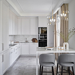 Люстра подвесная 3 лампы с прозрачными стеклянными шарами и золотыми деталями Giopato & Coombes варинант исполнения - 5 | Loft Concept в Грозном