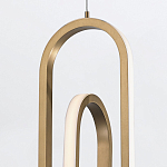 Подвесной светильник золотого цвета с двумя вытянутыми овальными рамками в форме скрепки Eurofase варинант исполнения - 4 | Loft Concept в Грозном