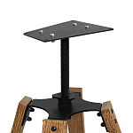 Барный стул со спинкой и мягкой обивкой с ромбами на 4-х деревянных ножках Бежевый Велюр Ava Charm варинант исполнения - 6 | Loft Concept в Грозном