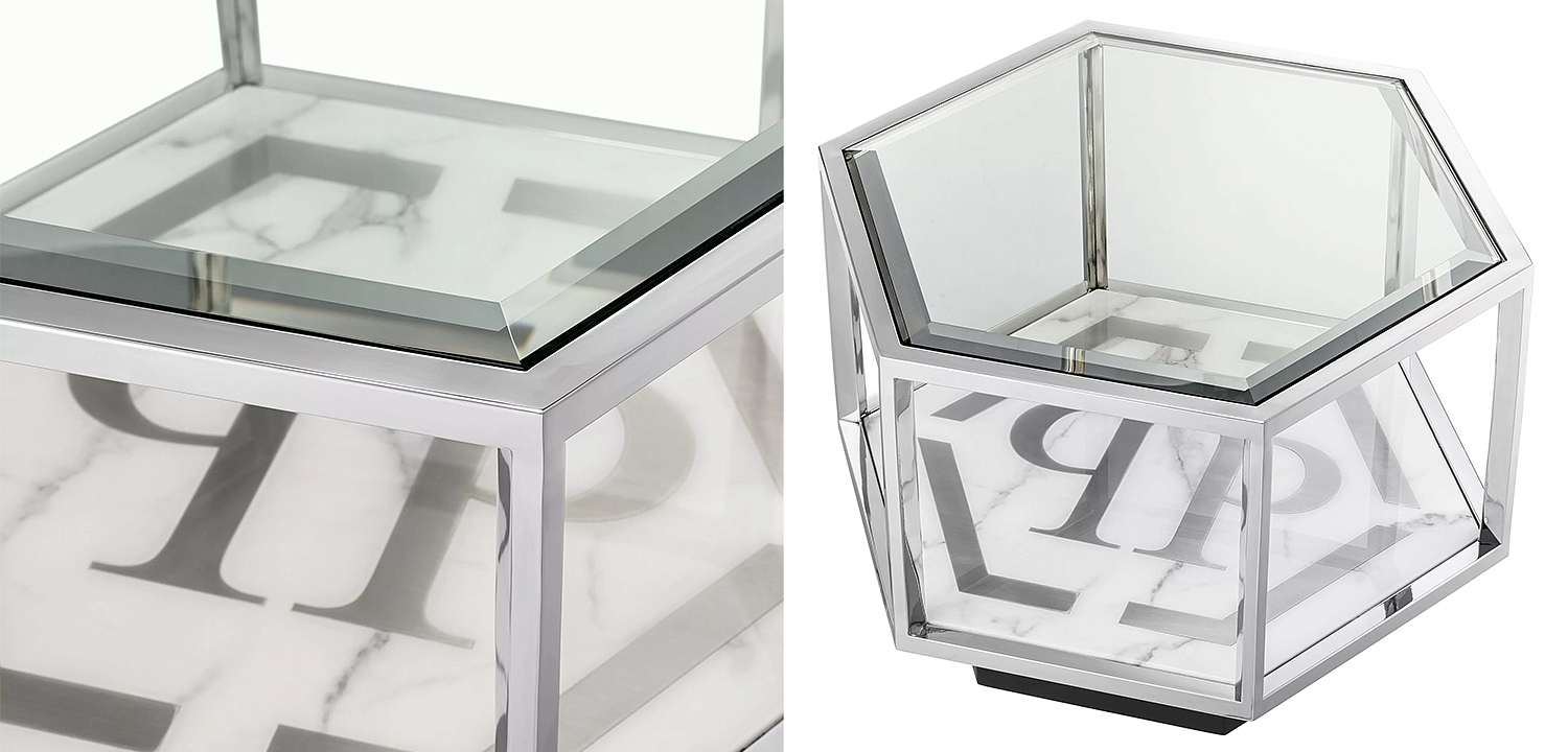Приставной стол Philipp Plein Side Table Falcon View Chrome Приставной стол Philipp Plein Side Table Falcon View Chrome - Loft-Concept в Грозном