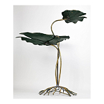 Столик приставной с тремя столешницами Тропические листья Tropical Forest gold варинант исполнения - 4 | Loft Concept в Грозном