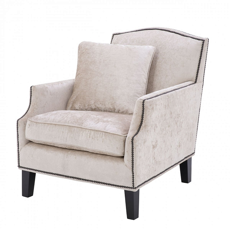 Кресло Eichholtz Chair Merlin Бежевый Черный Кресло Eichholtz Chair Merlin Бежевый Черный в Грозном | Loft Concept
