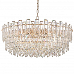 Круглая люстра с хрустальными подвесками на золотистом каркасе Gorgeous Crystal Light варинант исполнения - 9 | Loft Concept в Грозном