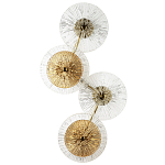 Бра с 4-мя плафонами в форме диска из рельефного коричневого стекла Decorative Four Glass Discs Wall Lamp варинант исполнения - 1 | Loft Concept в Грозном