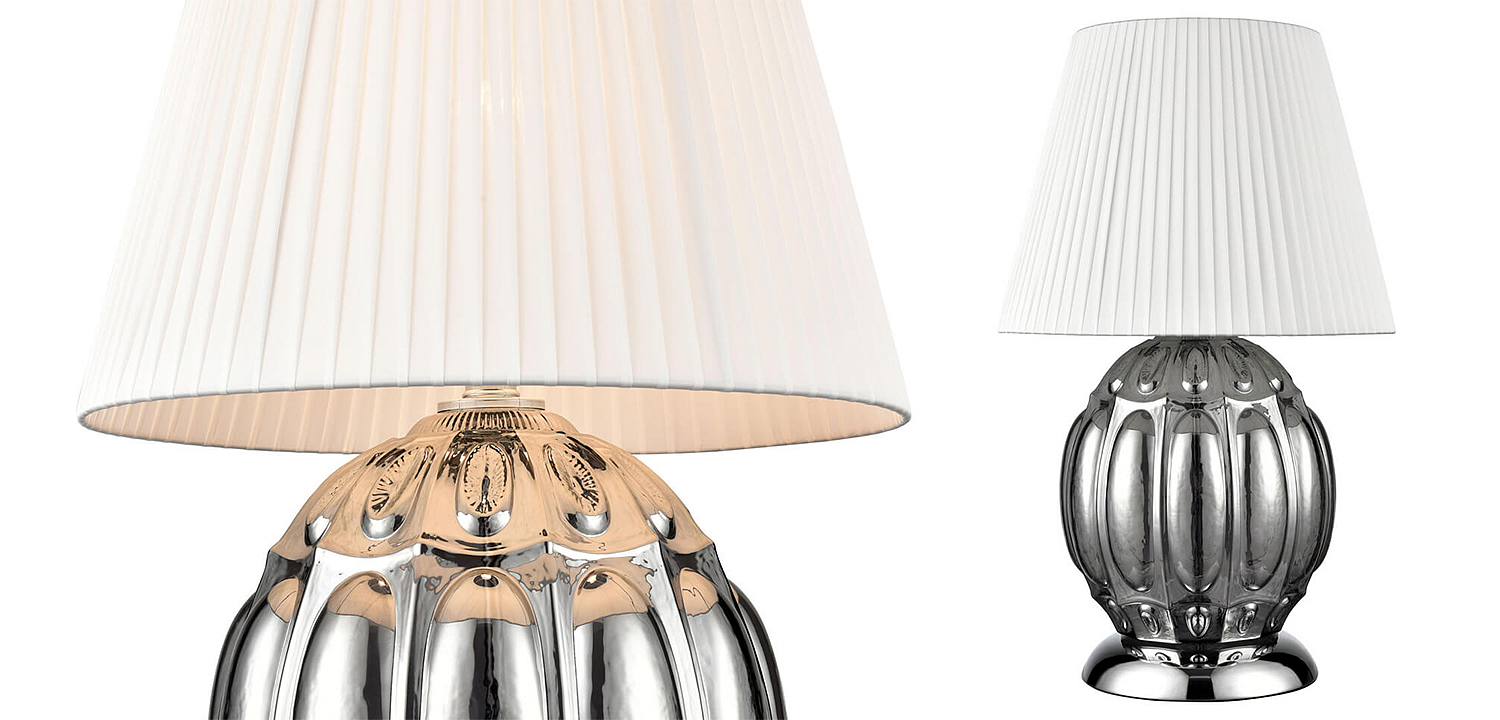 Настольная лампа ХРОМ Hailey Chrome Table Lamp Настольная лампа ХРОМ Hailey Chrome Table Lamp - Loft-Concept в Грозном