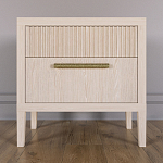 Прикроватная Тумбочка Primo с двумя ящиками Светлый дуб варинант исполнения - 1 | Loft Concept в Грозном