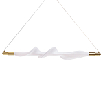 Люстра горизонтальная с волнистым белым плафоном Golden Swirl варинант исполнения - 1 | Loft Concept в Грозном