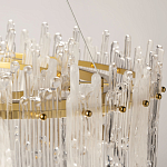 Люстра круглая с прозрачными стержнями разной длины Textured Glass Chandelier варинант исполнения - 7 | Loft Concept в Грозном