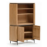 Буфет высокий из дерева манго и металла с открытыми полками и 2-мя дверцами Toinette варинант исполнения - 2 | Loft Concept в Грозном