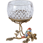 Чаша на ножке из стекла с бронзовыми элементами Bronze Branch варинант исполнения - 1 | Loft Concept в Грозном