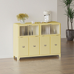 Дизайнерский комод с  2-мя рельефными откидными дверками из стекла Mikko варинант исполнения - 1 | Loft Concept в Грозном