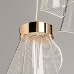 Люстра каскадная с 10-ю прозрачными плафонами Wave Line варинант исполнения - 10 | Loft Concept в Грозном