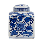Ваза с крышкой в китайском стиле Oriental Blue & White Ornament Vases варинант исполнения - 2 | Loft Concept в Грозном