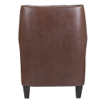 Кресло из натуральной кожи c мягкими подлокотниками на 4-х деревянных ножках из массива бука Joseph Armchair brown варинант исполнения - 3 | Loft Concept в Грозном