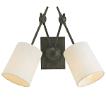 Бра с двумя тканевыми абажурами в форме цилиндра Prerequisites варинант исполнения - 2 | Loft Concept в Грозном