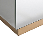 Столик журнальный зеркальный с золотым декором Gold Painted Mirror Table варинант исполнения - 2 | Loft Concept в Грозном