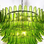 Люстра из семи ярусов зеленого стекла Independence варинант исполнения - 5 | Loft Concept в Грозном